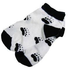 Ankle Socks with Paw Print Pattern